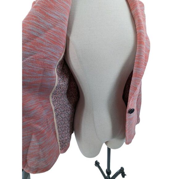 Cartonnier Women's Orange and Light Blue Printed Blazer Size Small - Picture 10 of 15